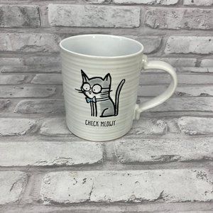 Check Meowt Cat Kitten Mug Cat Lover Textured